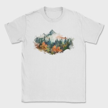 Mountain Forest Fog, Tricou Barbati (Unisex)