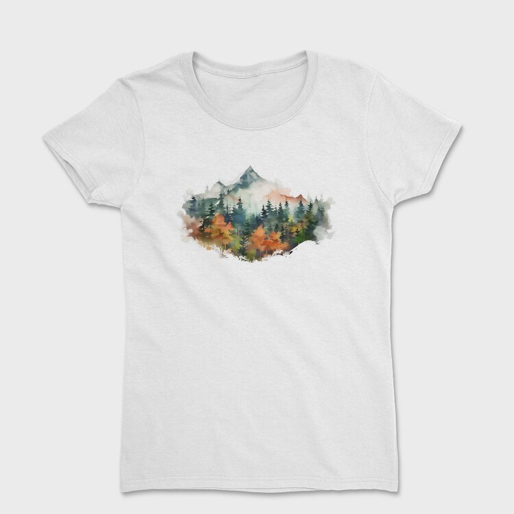 Mountain Forest Fog, Tricou Femei
