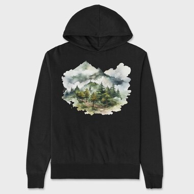 Mountain Forest Path, Hanorac Oversize Barbati (Unisex)