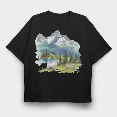 Mountain Garden Nest, Tricou Oversize Barbati (Unisex)