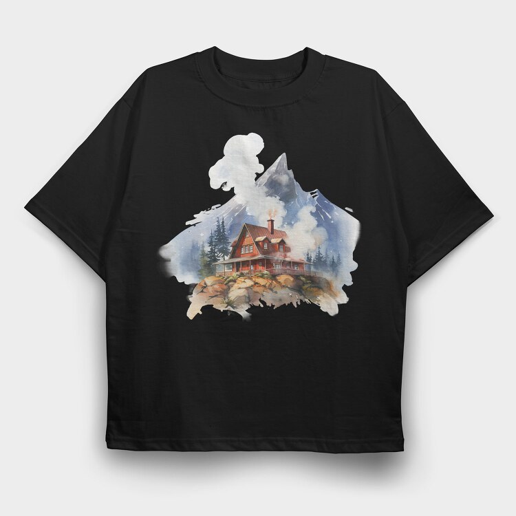 Mountain House Smoke, Tricou Oversize Barbati (Unisex)