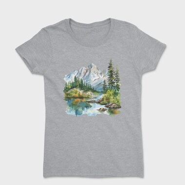 Mountain Landscape Clipping, Tricou Femei