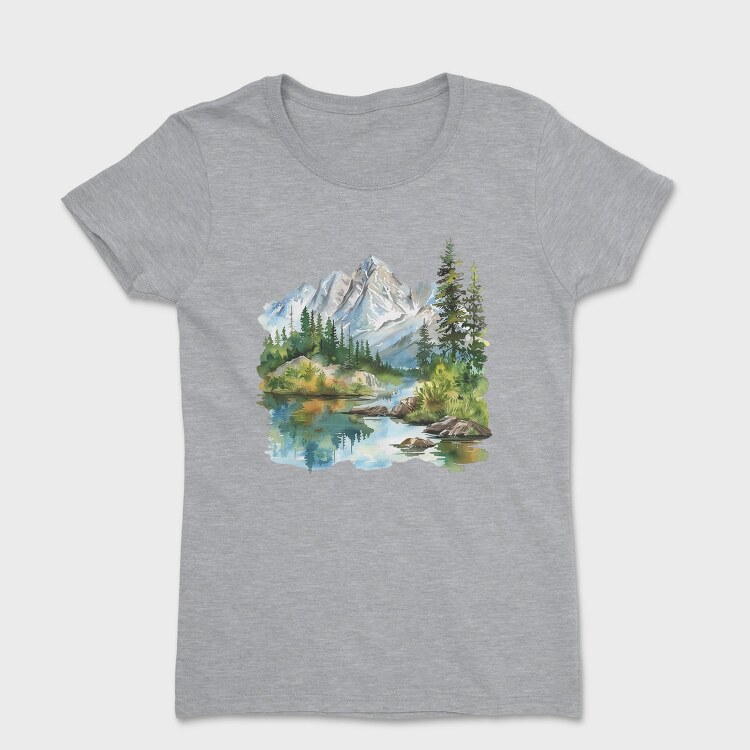 Mountain Landscape Clipping, Tricou Femei