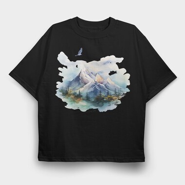 Mountain Peace Club, Tricou Oversize Barbati (Unisex)