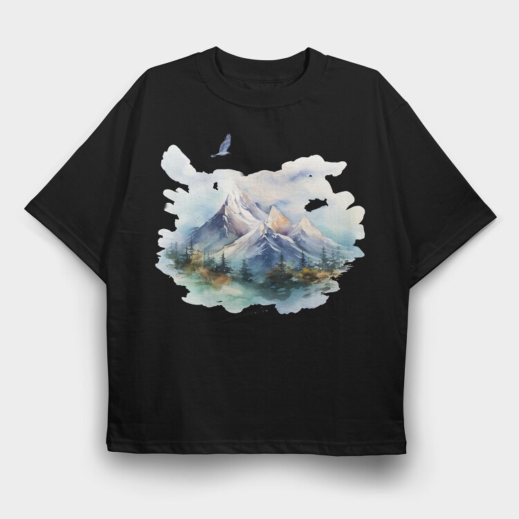 Mountain Peace Club, Tricou Oversize Barbati (Unisex)