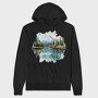 Mountain Peace Reflection, Hanorac Oversize Barbati (Unisex)