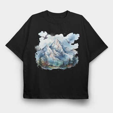 Mountain Peak Birds, Tricou Oversize Barbati (Unisex)