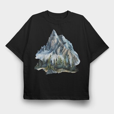 Mountain Peak Climber, Tricou Oversize Barbati (Unisex)