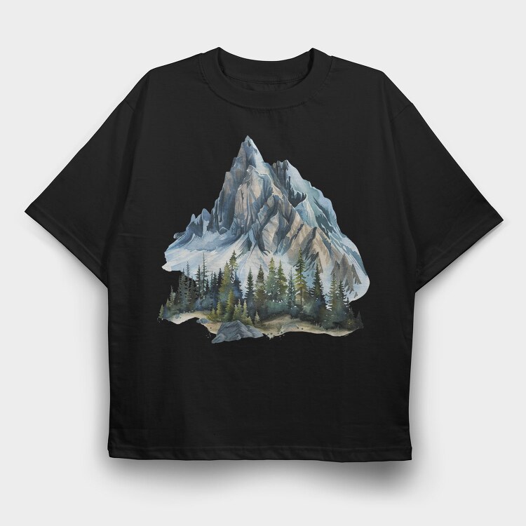 Mountain Peak Climber, Tricou Oversize Barbati (Unisex)