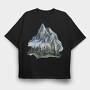 Mountain Peak Climber, Tricou Oversize Barbati (Unisex)