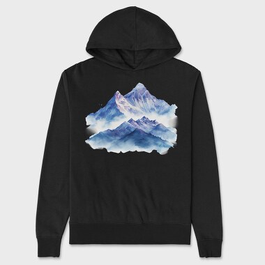 Mountain Peak Silhouette, Hanorac Oversize Barbati (Unisex)