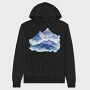 Mountain Peak Silhouette, Hanorac Oversize Barbati (Unisex)