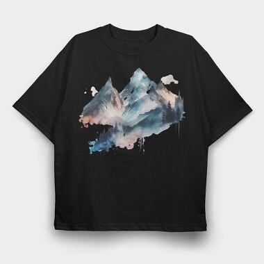 Mountain Peaks Clarity, Tricou Oversize Barbati (Unisex)