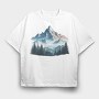 Mountain Peaks Forest, Tricou Oversize Barbati (Unisex)