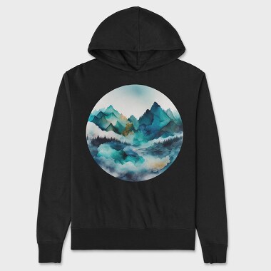 Mountain Peaks Serenity, Hanorac Oversize Barbati (Unisex)