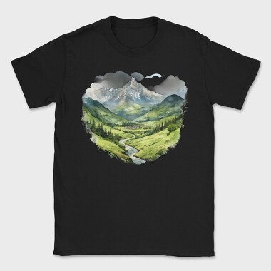 Mountain Peaks Silhouette, Tricou Barbati (Unisex)