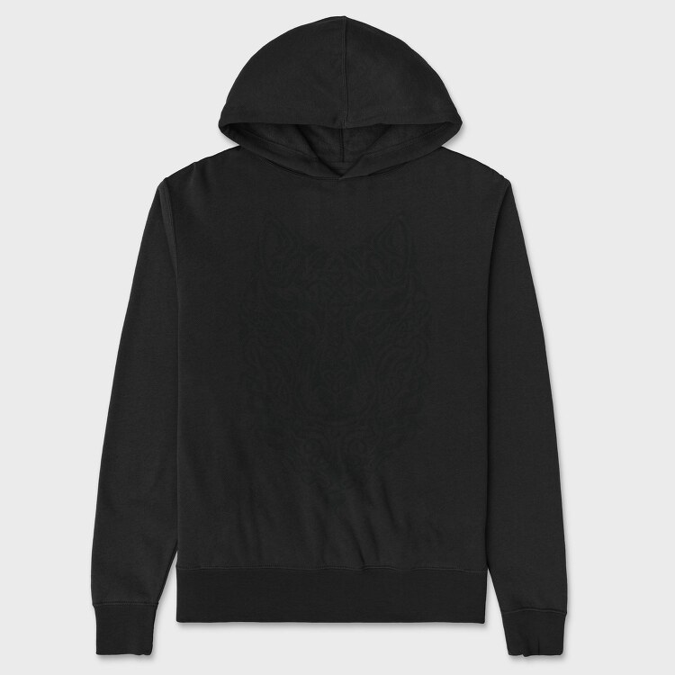 Celtic Tribal Wolf, Hanorac Oversize Barbati (Unisex)