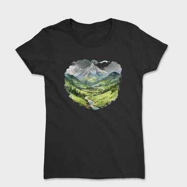 Mountain Peaks Silhouette, Tricou Femei