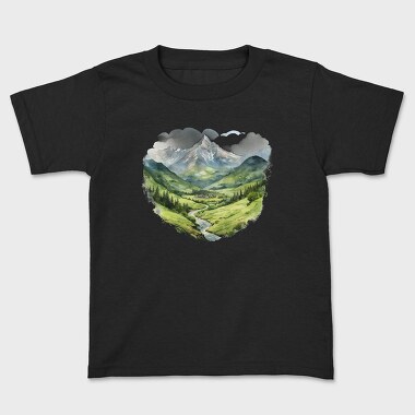 Mountain Peaks Silhouette, Tricou Copii
