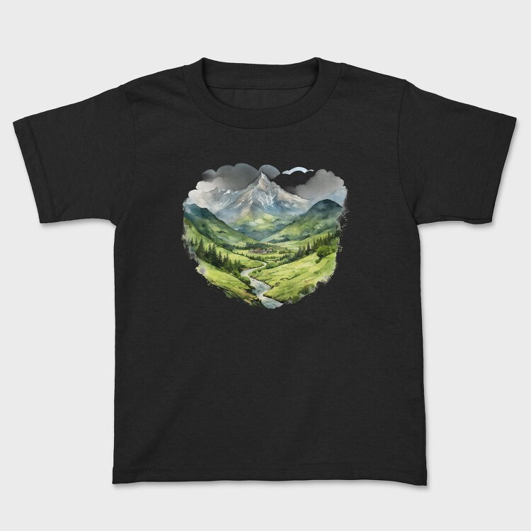 Mountain Peaks Silhouette, Tricou Copii