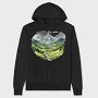 Mountain Peaks Silhouette, Hanorac Oversize Barbati (Unisex)