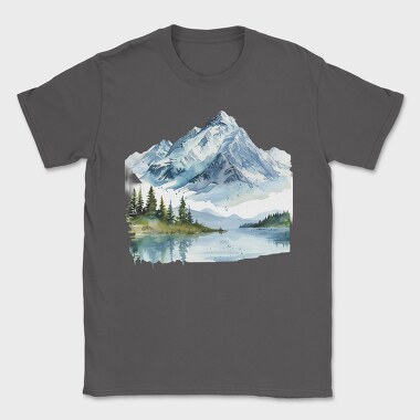 Mountain Reflection Peaks, Tricou Barbati (Unisex)