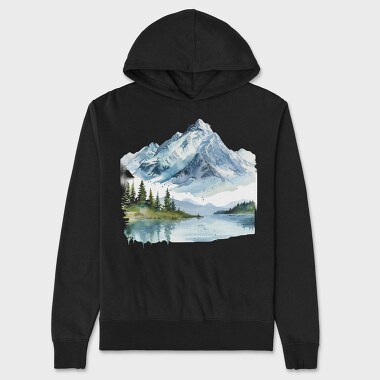 Mountain Reflection Peaks, Hanorac Oversize Barbati (Unisex)
