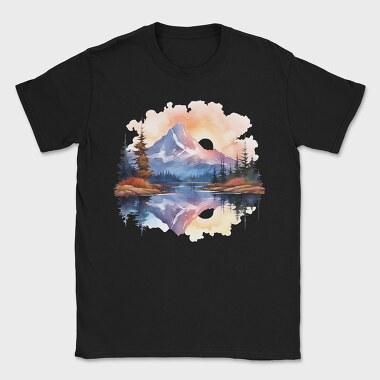 Mountain Reflection Serenity, Tricou Barbati (Unisex)