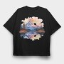 Mountain Reflection Serenity, Tricou Oversize Barbati (Unisex)