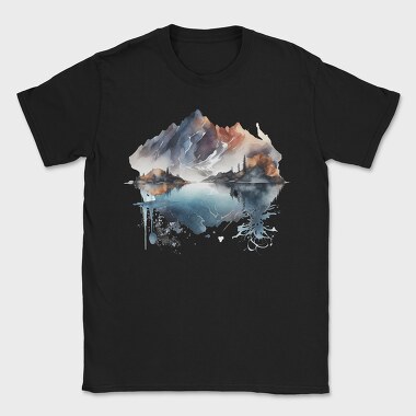 Mountain Reflection Symphony, Tricou Barbati (Unisex)