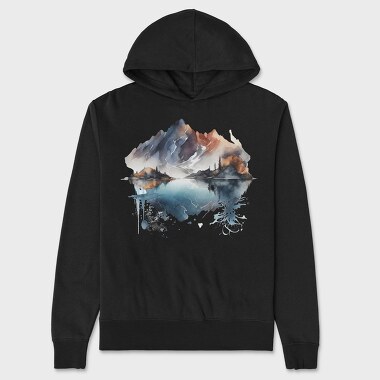 Mountain Reflection Symphony, Hanorac Oversize Barbati (Unisex)