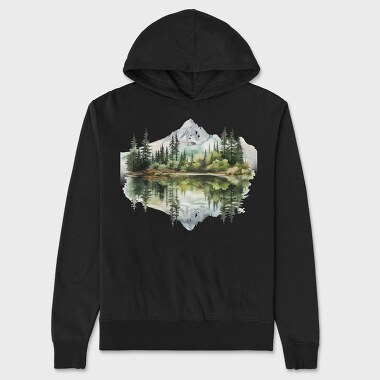 Mountain Reflection, Hanorac Oversize Barbati (Unisex)