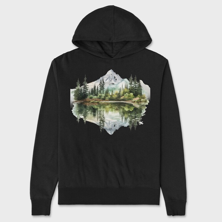 Mountain Reflection, Hanorac Oversize Barbati (Unisex)