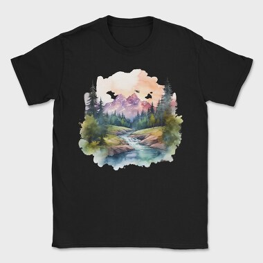 Mountain River Forest, Tricou Barbati (Unisex)