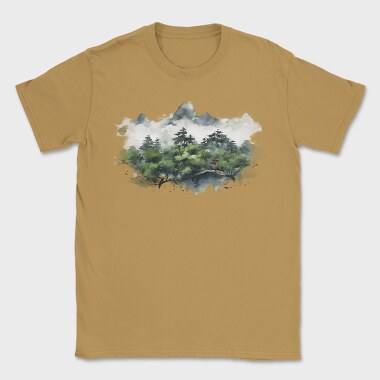 Mountain River Landscape, Tricou Barbati (Unisex)