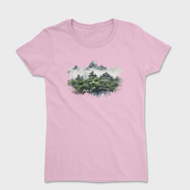 Mountain River Landscape, Tricou Femei