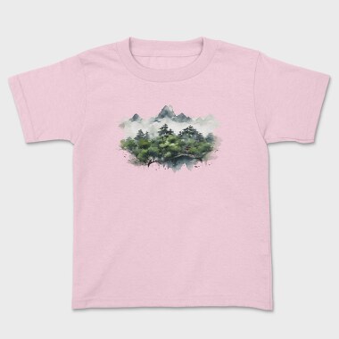Mountain River Landscape, Tricou Copii