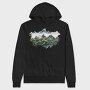 Mountain River Landscape, Hanorac Oversize Barbati (Unisex)
