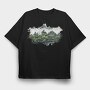 Mountain River Landscape, Tricou Oversize Barbati (Unisex)