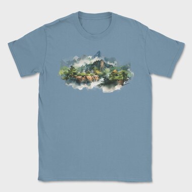 Mountain River Scape, Tricou Barbati (Unisex)