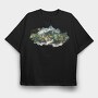 Mountain River Scape, Tricou Oversize Barbati (Unisex)
