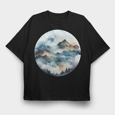 Mountain Serenity Club, Tricou Oversize Barbati (Unisex)
