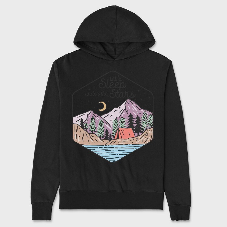 Mountain Sleep Stars, Hanorac Oversize Barbati (Unisex)