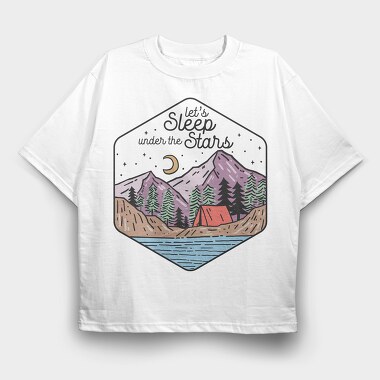 Mountain Sleep Stars, Tricou Oversize Barbati (Unisex)