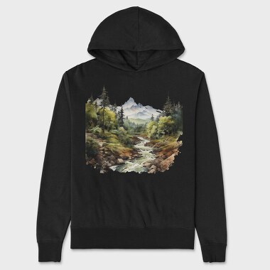 Mountain Stream Breeze, Hanorac Oversize Barbati (Unisex)