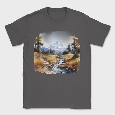 Mountain Stream Clipart, Tricou Barbati (Unisex)