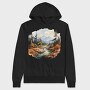 Mountain Stream Landscape, Hanorac Oversize Barbati (Unisex)
