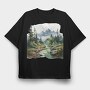 Mountain Stream Peace, Tricou Oversize Barbati (Unisex)