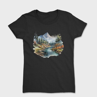 Mountain Stream Reflection, Tricou Femei