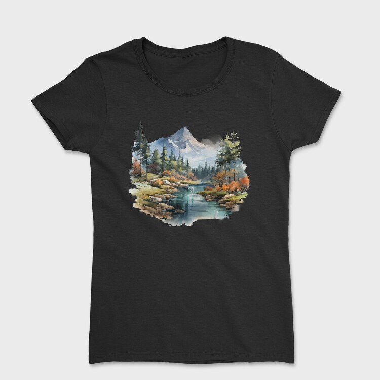 Mountain Stream Reflection, Tricou Femei